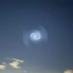 SpaceX Rocket Sparks Spiral Light Show Over the UK